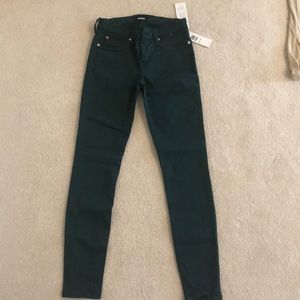 Dark Green Hudson Skinny Jeans
